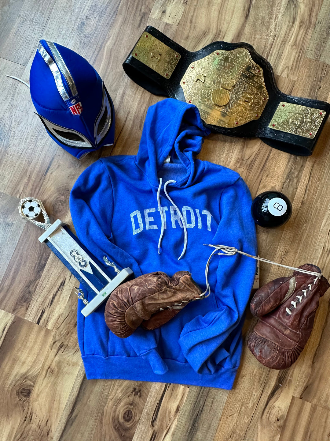 The Detroit hoodie heather blue